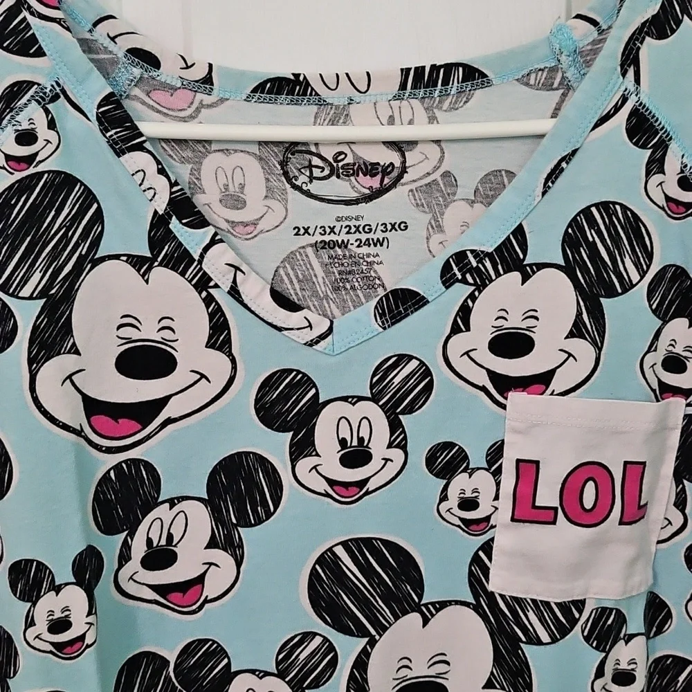Disney night gown sleep shirt Womens Size 2X-3X Nightgown - Picture 3 of 5